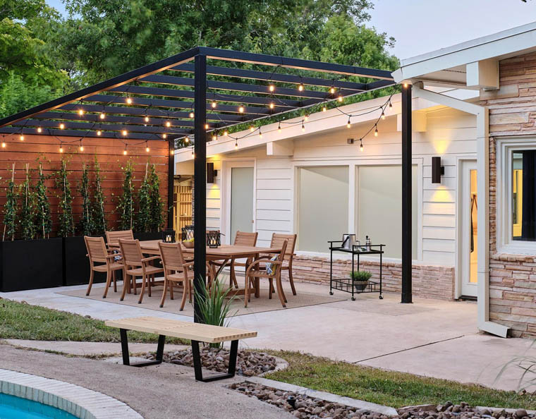 Modern LED Lighting Pergola