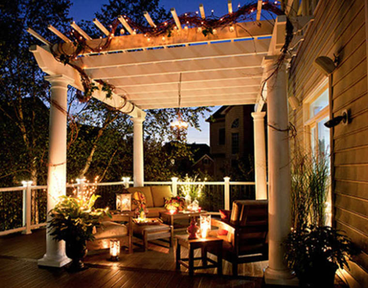 Modern LED Lighting Pergola